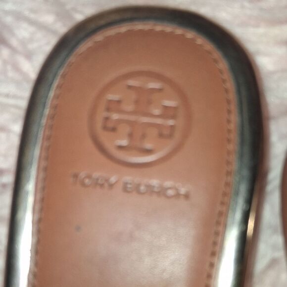 Tory Burch Silver and Tan Sandals - Picture 7 of 7